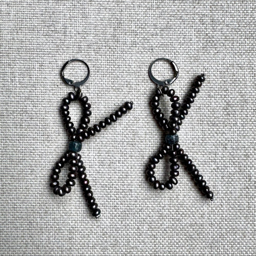 cloudy - bow earrings