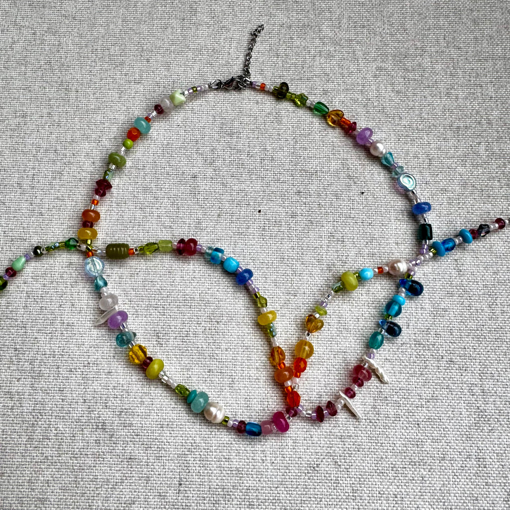 rainbow swirl - necklace