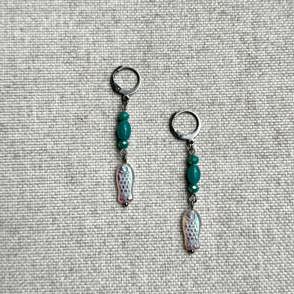 sea glass - earrings