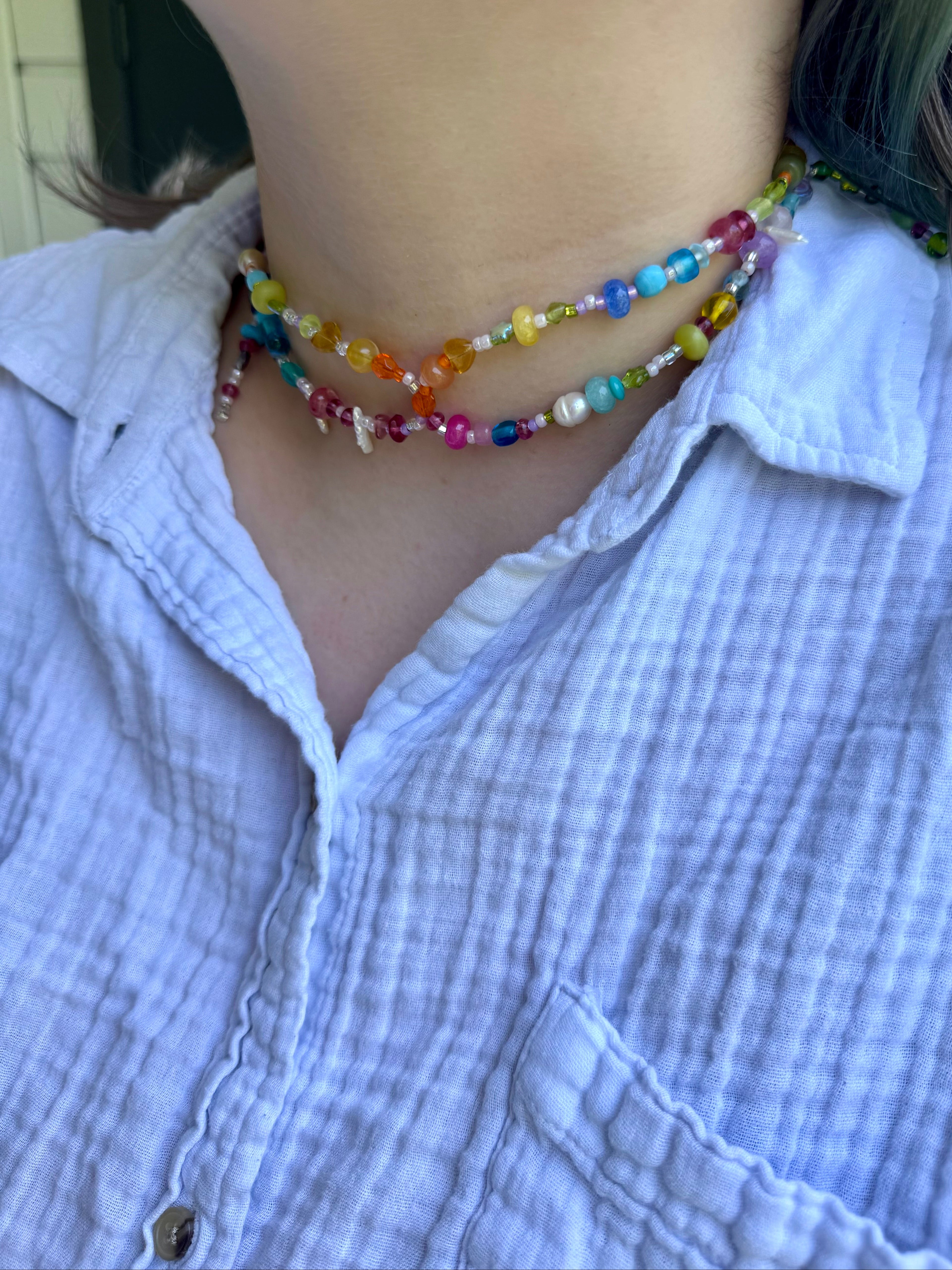 rainbow swirl - necklace