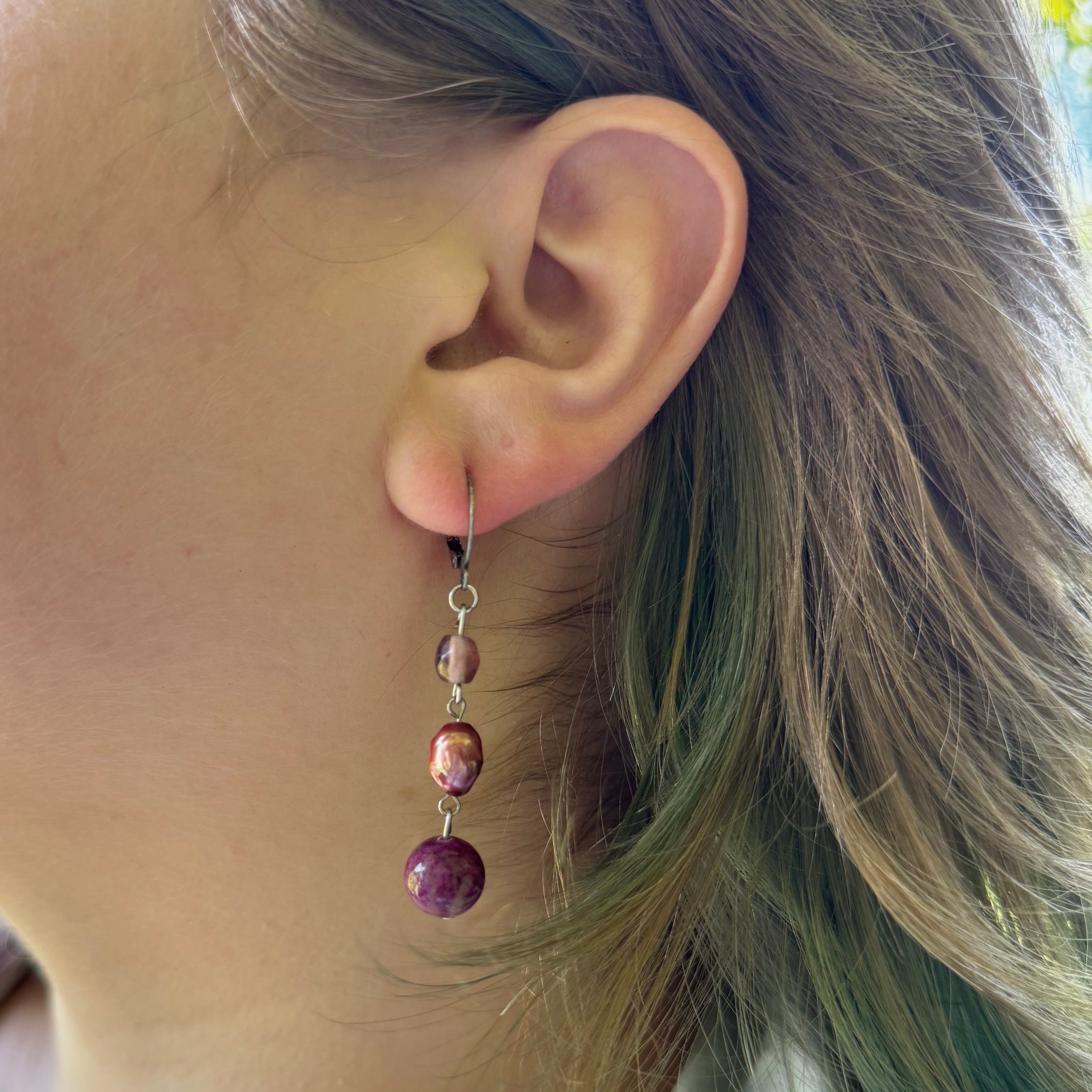 plum - earrings