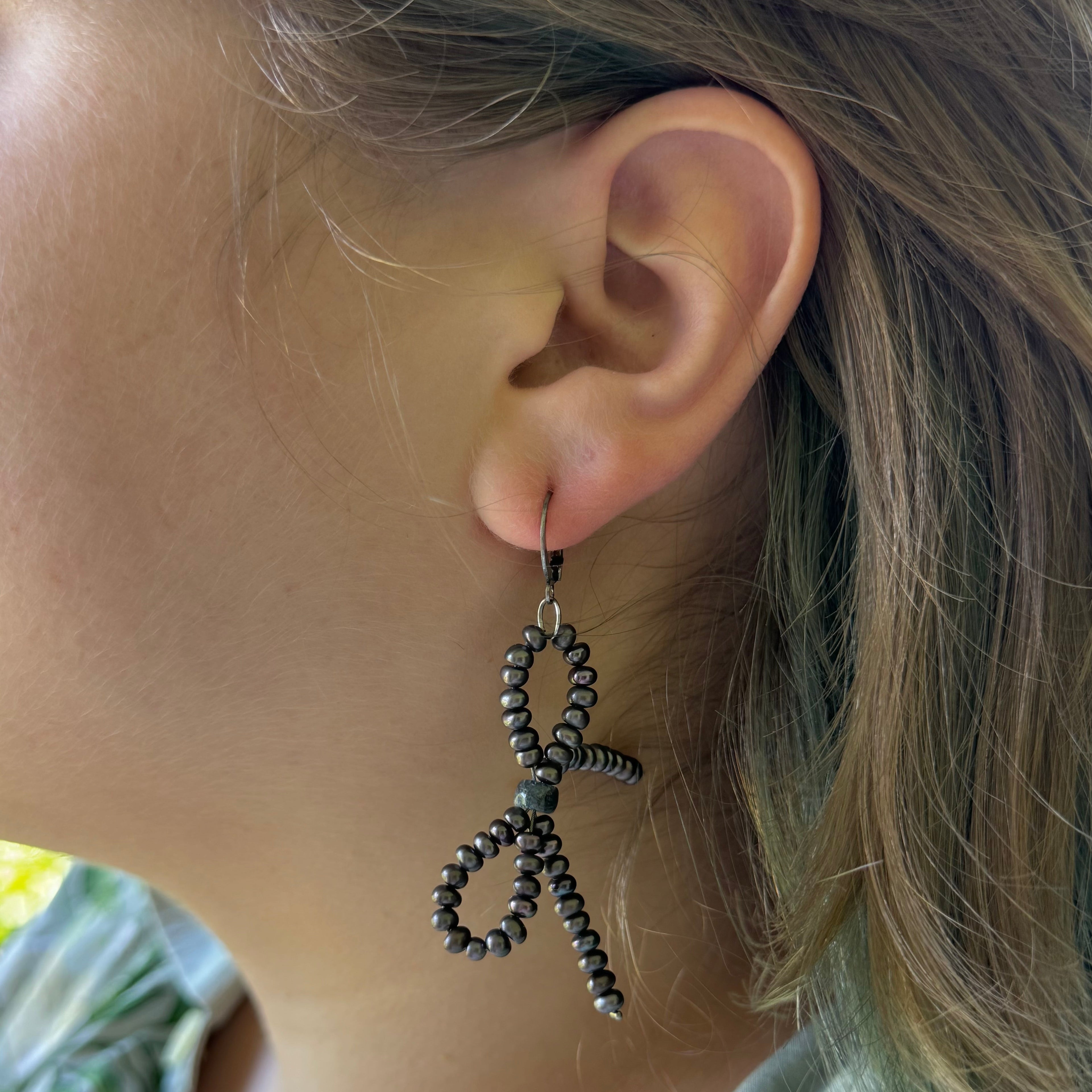 cloudy - bow earrings