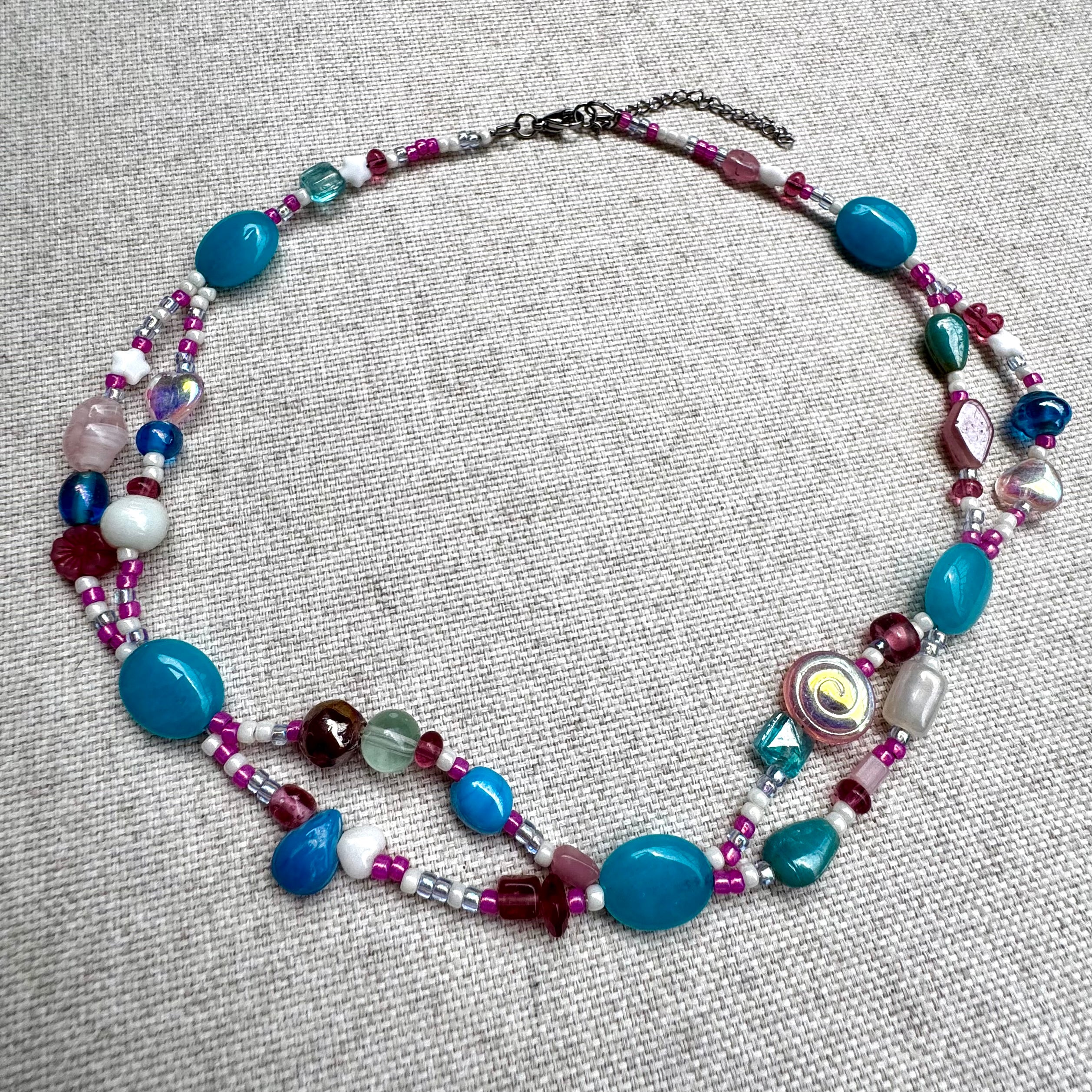 trans pride flag - necklace