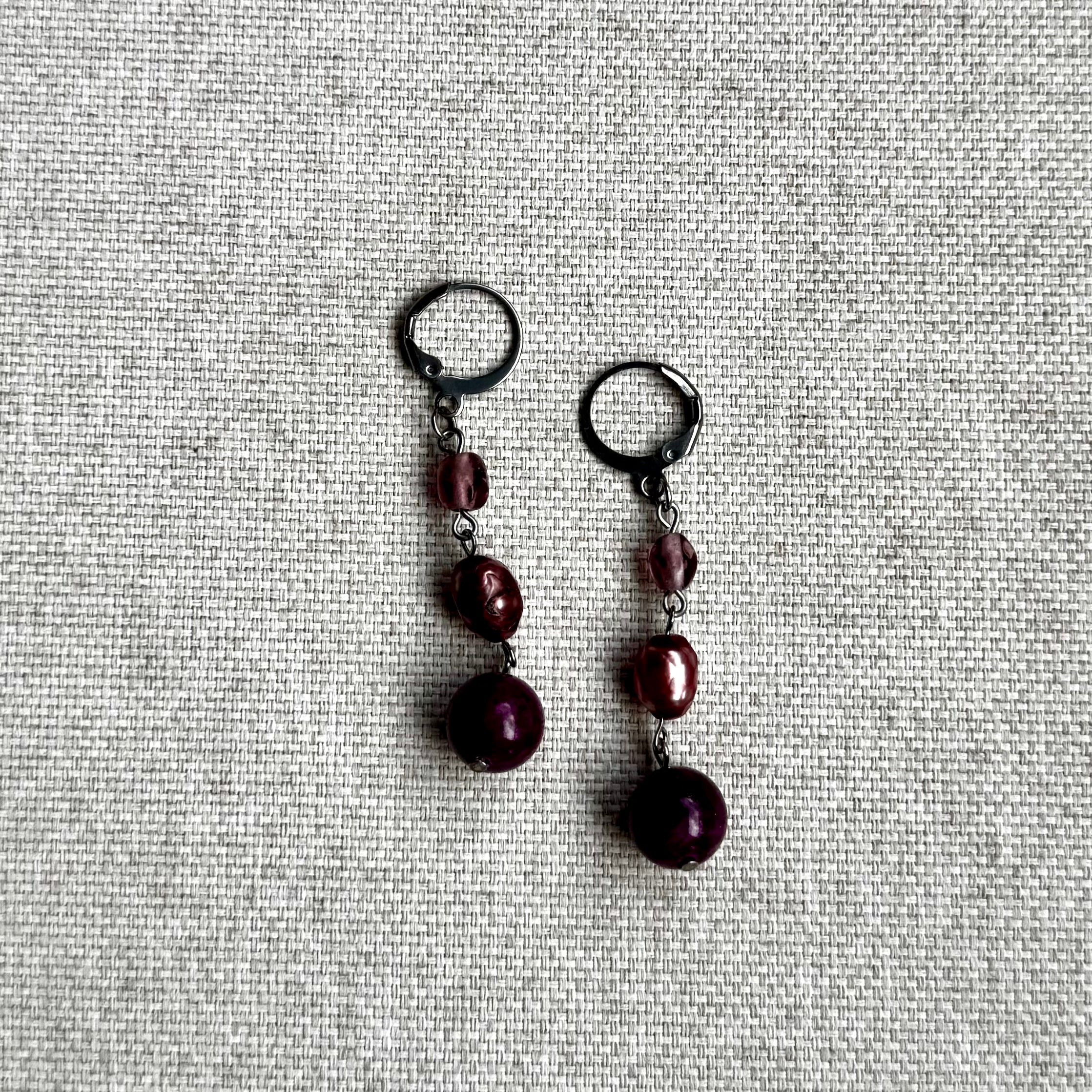 plum - earrings
