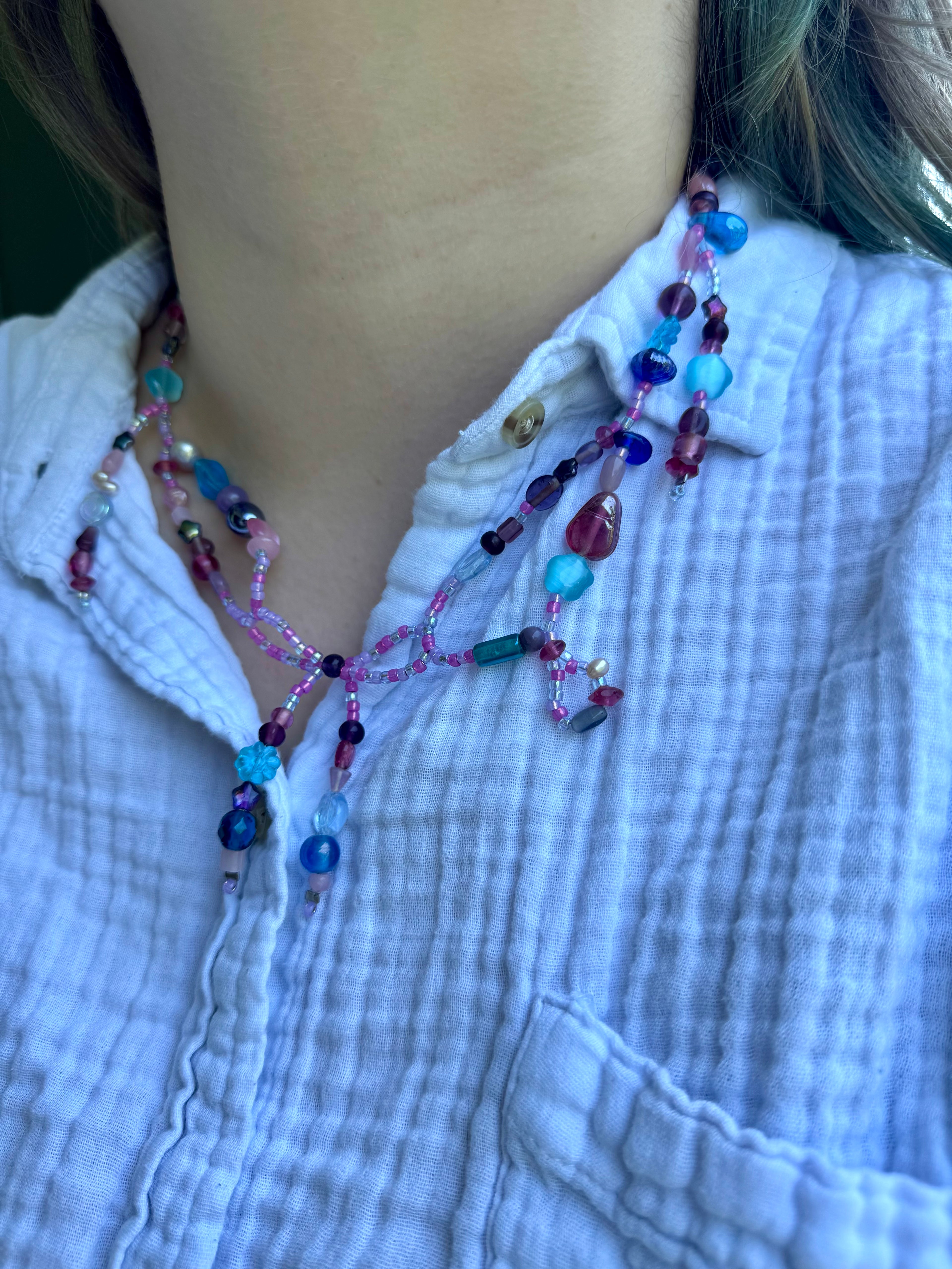 bi pride flag - necklace